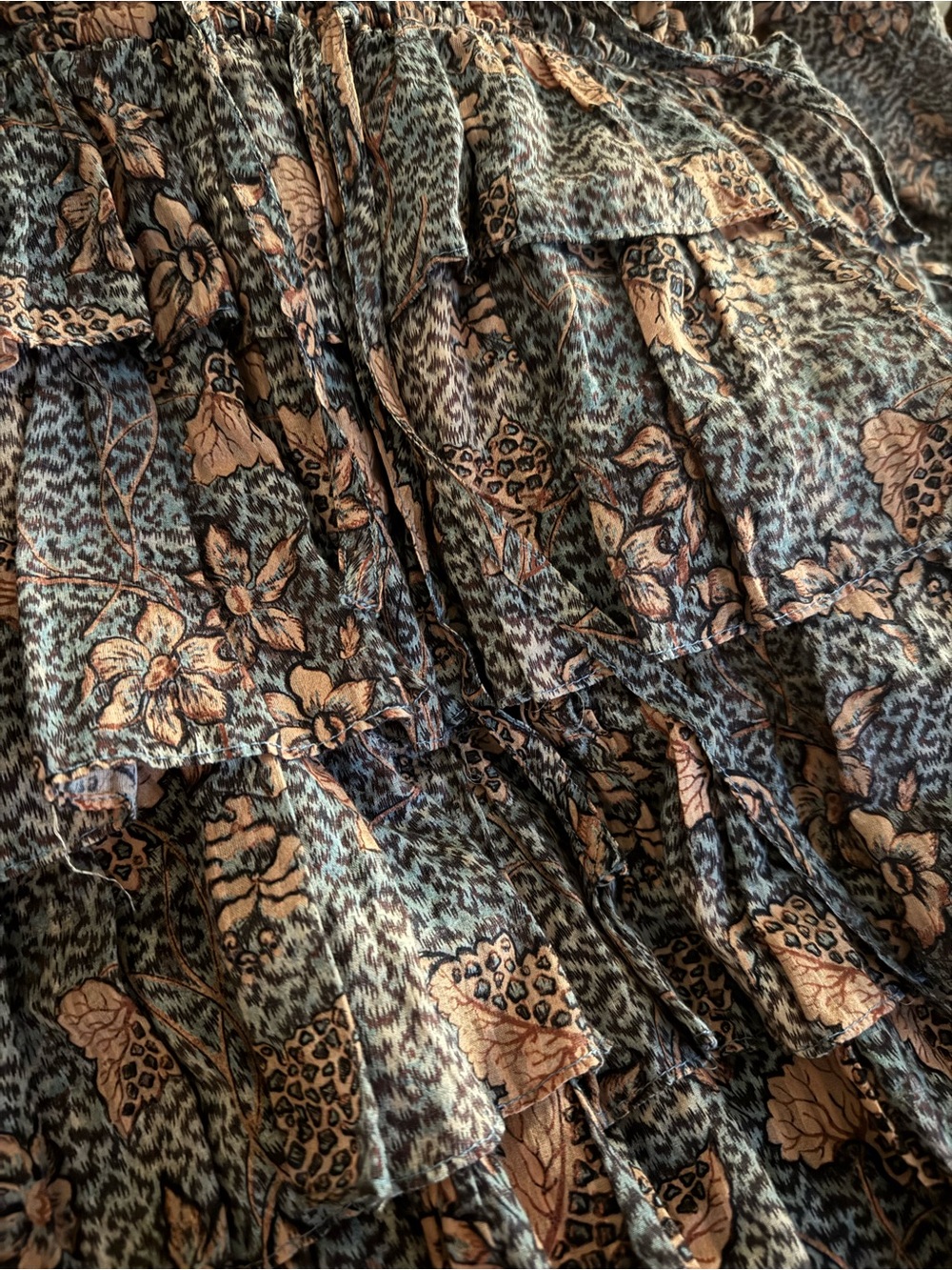 Ulla Johnson Tyra Mixed Print Dress Size 4 - Picture 8 of 8